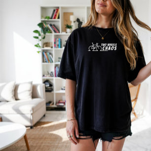 Retro bike Girl Irony black white Tri-Blend Shirt