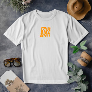 Retro bike Girl Irony orange Tri-Blend Shirt