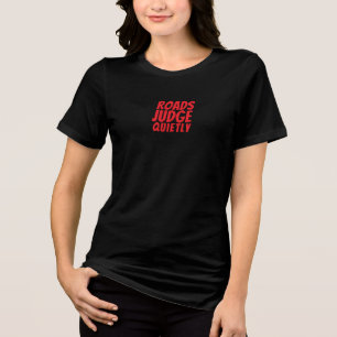 Retro bike Girl Irony red Tri-Blend Shirt