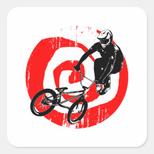 Retro Bike Square Sticker
