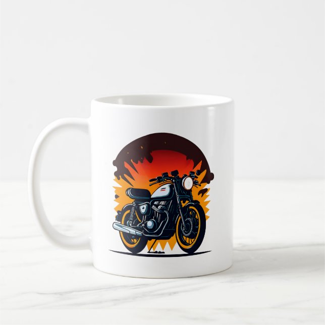 Retro Biker  Coffee Mug (Left)
