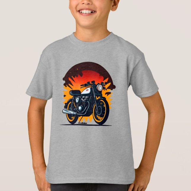 Retro Biker Kids T-Shirt (Front)