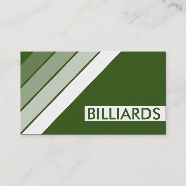 retro BILLIARDS Business Card (Front)