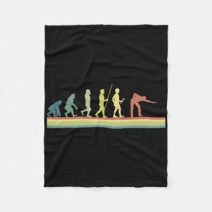 Retro Billiards Human Evolution Lover Gift Pool Sn Fleece Blanket