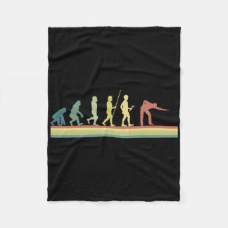 Retro Billiards Human Evolution Lover Gift Pool Sn Fleece Blanket