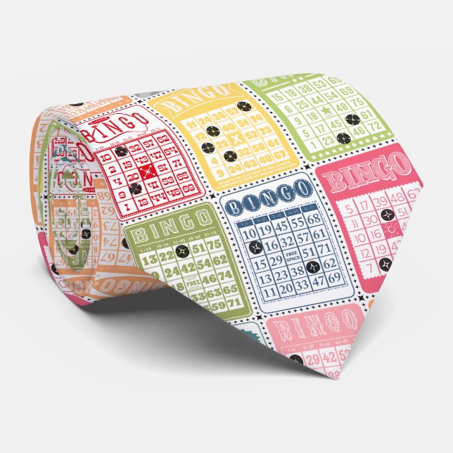 Retro Bingo Neck Tie (Rolled)
