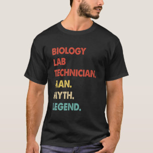 Retro Biology Lab Technician Man Myth Legend T-Shirt