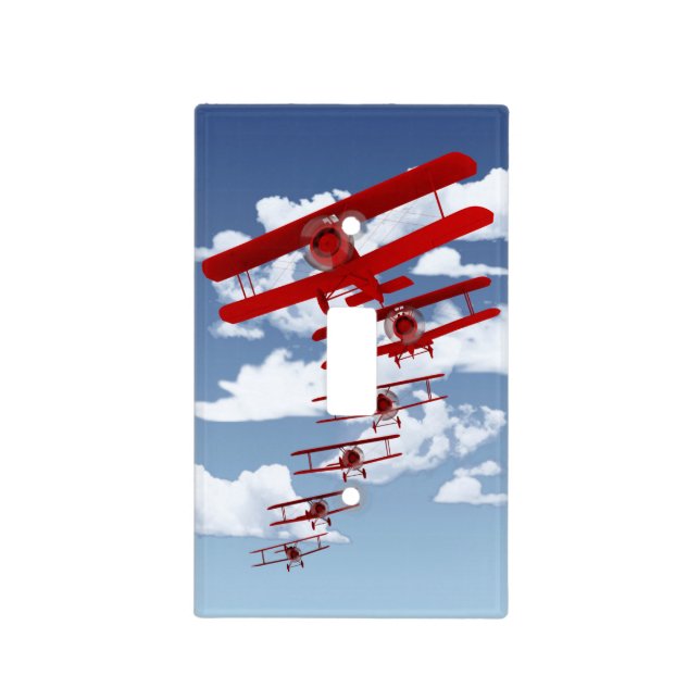 Retro Biplane Light Switch Cover (Front)