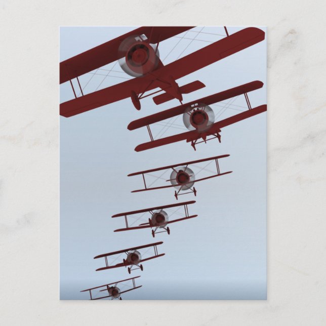 Retro Biplane Postcard (Front)