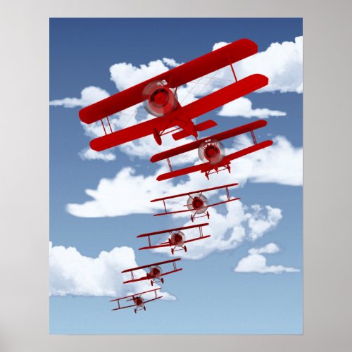 Retro Biplane Poster