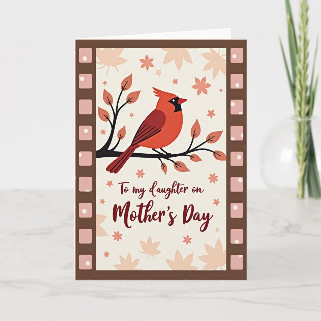 Retro Bird Mothers Day Card (Front)