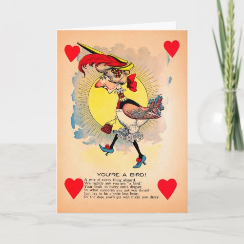 Retro Bird Vinegar Valentines Day Card
