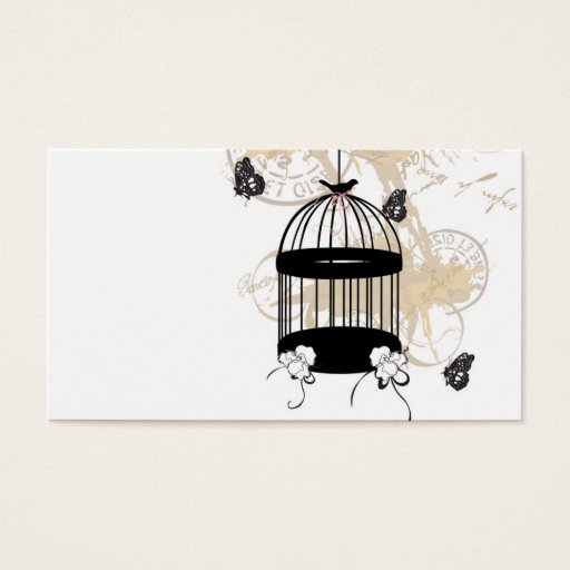 Customizable Retro birdcage Profile Card Business Cards