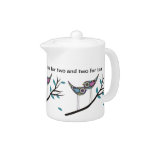 Retro Birds Design Teapot &quot;tea For Two...&quot; at Zazzle