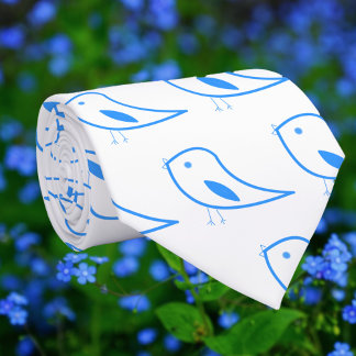 retro birds in white tie