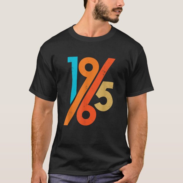 Retro Birthday 60s Style Vintage 1965 T-Shirt (Front)