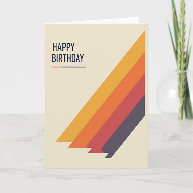 Retro Birthday Bands Card (Front)