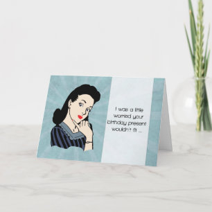 Retro Birthday Card with Funny Message