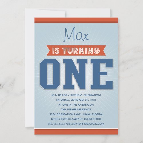 RETRO BIRTHDAY | FIRST BIRTHDAY INVITATION