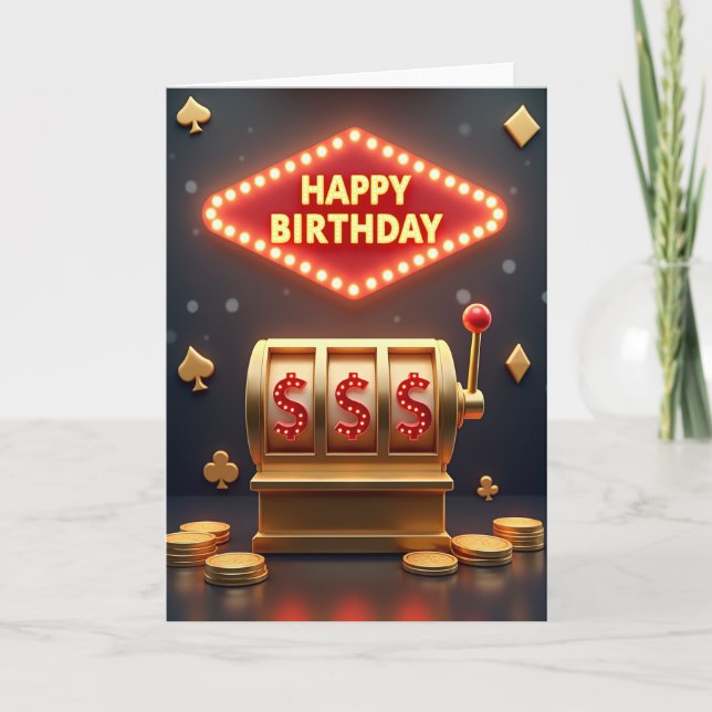 Retro Birthday Game Card (Front)
