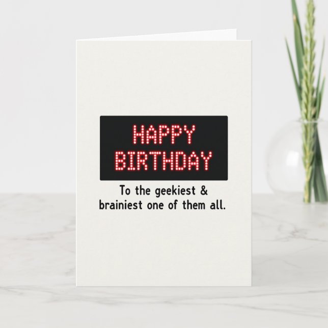 Retro Birthday Message Card (Front)