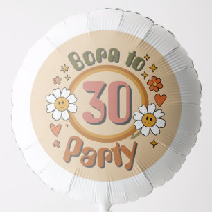 Retro Birthday Number Balloon