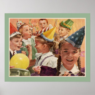 Retro Birthday Party Vintage Childhood Memories Poster