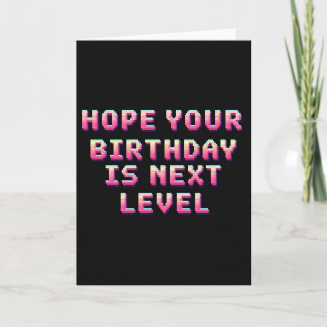 Retro Birthday Pixel Card (Front)