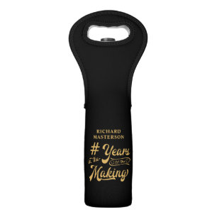 Retro Birthday YEARS IN THE MAKING Personalized Wine Bag