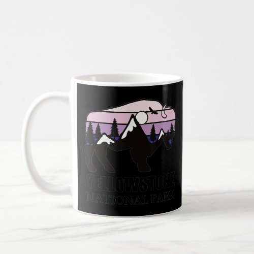 Retro Bison Yellowstone National Park Vintage Buff Coffee Mug