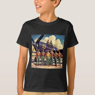 Retro black airmen black history world war 2 T-Shirt