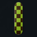 Retro Black and Green Checkered Squares Pattern Skateboard<br><div class="desc">Stand out at the skatepark with this bold retro skateboard featuring a classic black and green checkered pattern. Inspired by vintage 80s and 90s style,  this high-contrast design delivers a cool,  edgy vibe that’s perfect for skaters who like to make a statement.</div>