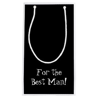 Retro Black and White Best Man Gift Bag
