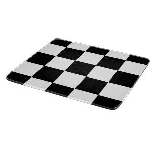 Retro Black and White Checkerboard Cutting Board