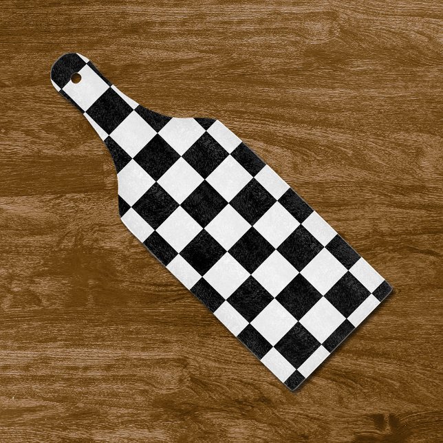 Retro Black and White Checkerboard Cutting Board (Creator Uploaded)