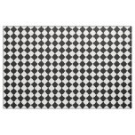 Retro Black and White Checkerboard Pattern Fabric