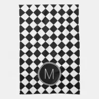 Retro Checkerboard Hand Towels