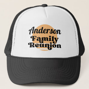 Retro Black and White Family Reunion Trucker Hat