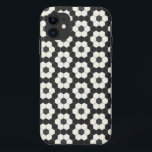 Retro Black and White Geometric Hexagon Tile   iPhone 11 Case<br><div class="desc">Retro Black and White Geometric Hexagon Tile Phone Case</div>
