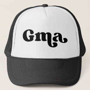 Retro Black and White Grandma American Gma Trucker Hat