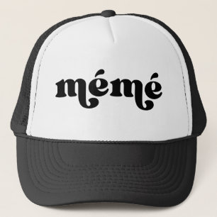 Retro Black and White Grandma French mémé Trucker Hat