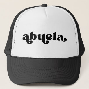 Retro Black and White Grandma Spanish Abuela Trucker Hat