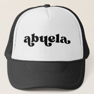 Retro Black and White Grandma Spanish Abuela Trucker Hat