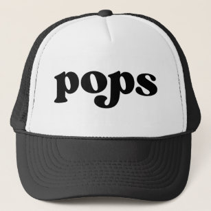 Retro Black and White Grandpa American pops Trucker Hat