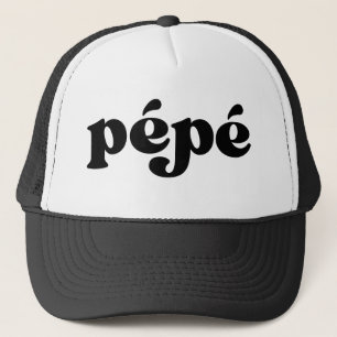 Retro Black and White Grandpa French pépé Trucker Hat