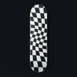 Retro Black And White Pastel Warped Checkerboard Skateboard<br><div class="desc">Perfect warped checkered design pillow in pastel colors,  full of great vibes. Modern warped checkers in black white color. This nice retro psychedelic design takes you to the wonderland. Warped checks in pastel colors. Twirl and swirl,  twist checks,  checkered pattern</div>