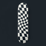 Retro Black And White Pastel Warped Checkerboard Skateboard<br><div class="desc">Perfect warped checkered design pillow in pastel colors,  full of great vibes. Modern warped checkers in black white color. This nice retro psychedelic design takes you to the wonderland. Warped checks in pastel colors. Twirl and swirl,  twist checks,  checkered pattern</div>