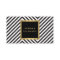 Retro Black and White Pattern Glam Gold Name Logo