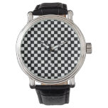 Retro Black And White Pattern Watch at Zazzle
