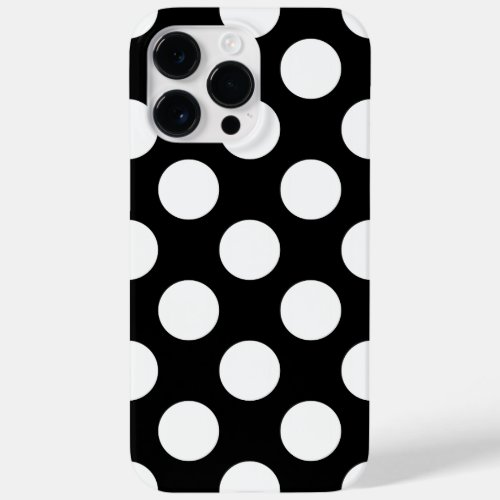 Retro Black and White Polka Dot Case_Mate iPhone 14 Pro Max Case